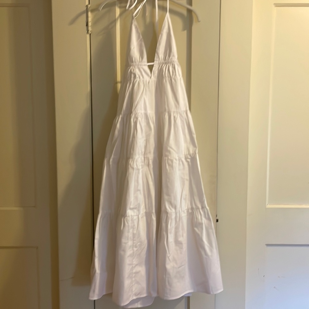 Cupshe tiered open back maxi dress, size S